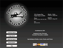 Tablet Screenshot of importautowreckingca.com